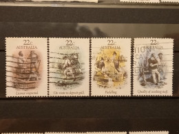 FRANCOBOLLI STAMPS AUSTRALIA AUSTRALIAN 1981 USED SERIE COMPLETA COMPLETE FEBBRE ORO  OBLITERE' - Used Stamps