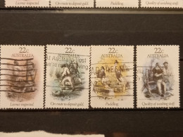 FRANCOBOLLI STAMPS AUSTRALIA AUSTRALIAN 1981 USED SERIE COMPLETA COMPLETE FEBBRE ORO  OBLITERE' - Used Stamps