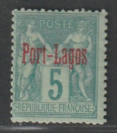 PORT LAGOS - N°1 * (1893) 5c Vert - Neufs