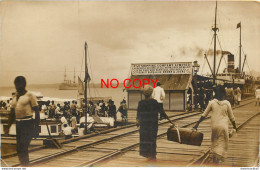 (B&P) RARE Photo Cpa FIDJI. Fiji Shipping Company Limited 1916 Départ D'un Bateau En Gare Maritime - Fiji