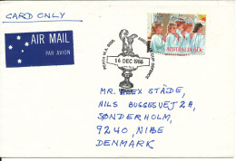 Australia Cover Sent Air Mail To Denmark Perth 16-12-1986 (special Postmark Americas Cup Defence) - Cartas & Documentos