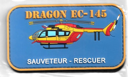 Ecusson PVC SECURITE CIVILE DRAGON EC-145 SAUVETEUR - Feuerwehr
