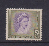 RHODESIA AND NYASALAND -  1954 Definitive 5s Hinged Mint - Rhodésie & Nyasaland (1954-1963)