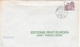 Suisse --1987--Lettre De CLARENS Pour  THIRON--28  (France) ..timbre Seul Sur Lettre  , Cachet  13-7-87........à Saisir - Lettres & Documents