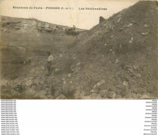 95 FOSSES. Les Sablonnières Avec Ouvriers Et Vagonnet 1917 (très Fine Plissure Verticale)... - Fosses