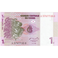 République Démocratique Du Congo, 1 Centime, 1997, 1997-11-01, KM:80a, NEUF - République Démocratique Du Congo & Zaïre