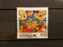 FRANCOBOLLI STAMPS AUSTRALIA AUSTRALIAN 1988 USED SERIE VIVERE INSIEME CARTONI CARTOON OBLITERE' - Used Stamps