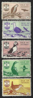 ISLE OF JETHOU..." CHANNEL ISLANDS.."..QUEEN ELIZABETH II...(1952-22.).." 1961.."...BIRDS....SET OF 5...STUCK DOWN..MH.. - Albatrosse & Sturmvögel