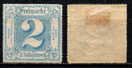 THURN UND TAXIS - 1862 - CIFRA - 2 S. - MH - Postfris