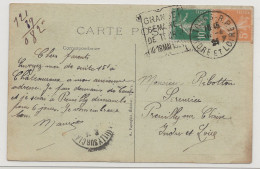 FRANCE 1924 DAGUIN Illustré Oblitération Mécanique TOURS RP Grande Semaine 10 18 Mai Sur CPA Cloitre Psalette - Storia Postale