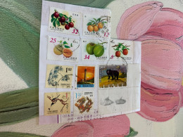 Taiwan Stamp Used Fruit On Paper Lighthouse Animal Dragon - Brieven En Documenten