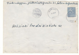 Finlande - Lettre De 1955 - Oblit Karijoki - Avec Cachet Rural 4046 - - Storia Postale