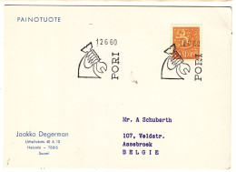Finlande - Carte Postale De 1960 - Oblit Pori - Outillage - - Brieven En Documenten