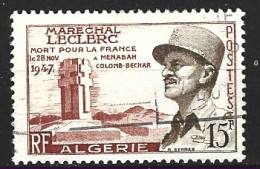 ALGERIE. N°338 Oblitéré De 1956. Maréchal Leclerc. - Gebruikt