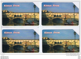 4  USATE  €. 5,00 - 31.12.2004  KISSES  FROM  FIRENZE  -  PONTE  VECCHIO  -  QUESTE. - Publiques Figurées Ordinaires