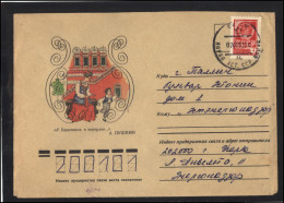 RUSSIA USSR Stationery USED ESTONIA  AMBL 1201 NARVA Literature Personalities PUSHKIN - Unclassified