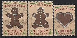 Denmark 2015  Christmas Cookies (o) Mi.1860-1862 - Usati