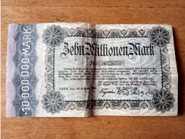 Billet De Zehn Millionen De Mark De 1923 - Sammlungen