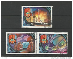 A02182)UDSSR  5052 - 5054 Gest., Weltraum - Used Stamps