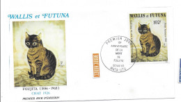 WALLIS ET FUTUNA FDC De 1983.  FOUJITA CHAT 1926 - Lettres & Documents