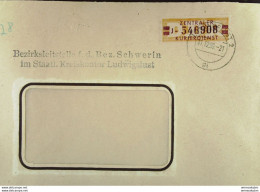 Fern-Bf Mit ZKD-Streifen Lfd.Nr: =J 546908= Vom 11.12.59 Abs: Staatl. Kreiskontor Ludwigslust Nach Eisenach Knr: 23 J - Lettres & Documents