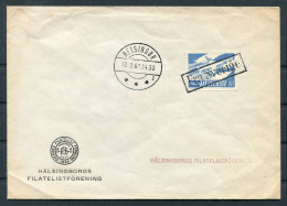 1961 Sweden Helsingborgs "Fra Sverige" Boxed Paquebot Ship Cover  - Brieven En Documenten