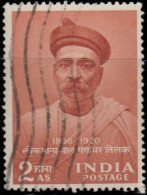 Inde 1956. ~ YT 70 - Cangadkar Tilak (1856-1920), Journaliste - Used Stamps