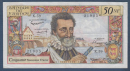 50 NF  Henri IV  Du  6 - 7 - 1961 - 50 NF 1959-1961 ''Henri IV''