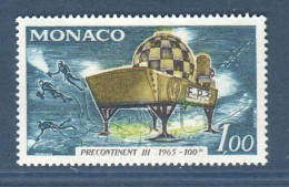 Monaco Timbres Neufs  Yvert N° 705, **, Station Sous-marine 'Précontinent III' à 100 M De Profondeur - Climate & Meteorology