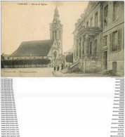 95 VIARMES. Mairie Et Eglise 1914 - Viarmes