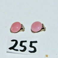 C255 Bijou De Fantaisie - Vintage - Fun - Glamour - Boucle D'oreille Rose - Earrings