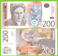 SERBIA 200 DINARA 2011  P-58a UNC - Serbien