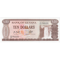 Billet, Guyana, 10 Dollars, KM:23f, NEUF - Guyana