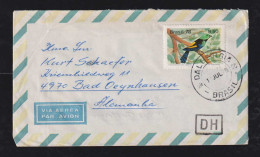 Brazil Brasil 1978 Airmail Cover DH DALBERGIA X Germany 1x 9,5Cr Bird Stamp - Cartas & Documentos