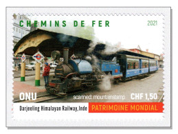United Nations 2021 (B10) Unesco Eisenbahnen Railway Steam Locomotive Darjeeling Himalayan Railway India MNH  ** - Neufs