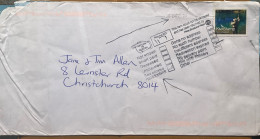 NEW ZEALAND 2021, COVER USED, CORONA EPIDEMIC PERIOD, RETURN TO SENDER, DIFFERENT REASON, KIWI STAMP - Lettres & Documents
