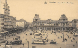 Bruxelles Gare Du Nord Et Place Rogier -pas Envoyé - Schienenverkehr - Bahnhöfe