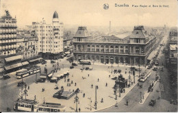 Bruxelles La Gare Du Nord Et Place Rogier   24-12-1936 - Cercanías, Ferrocarril