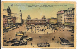 Bruxelles Place Rogier Et Gare Du Nord   Envoyé - Schienenverkehr - Bahnhöfe