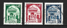 MAROC. Timbres Oblitérés De 1951-4. Mosquée. - Mosquées & Synagogues