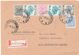 ENVELOPPE  1972  RECOMMANDE  BASTOGNE  TO JEMEPPE SUR SAMBRE  CACHET BOURCY         GENT - Brieven En Documenten