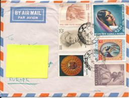 India Air Mail Cover Sent To Denmark 1974 - Luchtpost