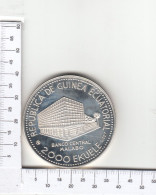 CR1851 MONEDA GUINEA ECUATORIAL 2000 EKUELE 1980 PLATA - Guinée Equatoriale