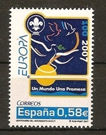ESPAÑA // SPAIN// SPANIEN -EUROPA  2007-" A CENTENARY SCOUT -EUROPA-CEPT"- SERIE De 1 V. - 2007