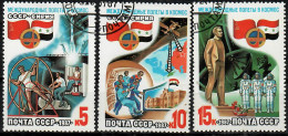 1987 Intercosmos:Soviet-Syria Space Flight Zag 5789-91 / Sc 5580-2 / YT 5429-31 / Mi 5737-9 Used / Oblitéré / Gestempelt - Used Stamps