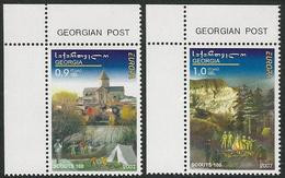GEORGIA /GEORGIEN /GEORGIE  -EUROPA  2007-" A CENTENARY SCOUT -EUROPA-CEPT"- SERIE 2 V. CH - 2007