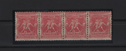 GREECE 1896 OLYMPIC GAMES 2 LEPTA MNH STAMP IN STRIP OF 4    HELLAS No 110 AND VALUE EURO 64.00 - Ongebruikt