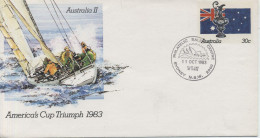 Australia FDC America's Cup Triumph 1983 - Cartas & Documentos