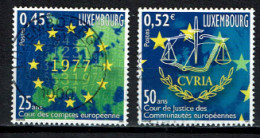 Luxembourg 2002 - YT 1509/1510 - European Institutions, La Cour De Justice, La Cour Des Comptes Européennes - Gebraucht