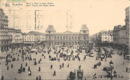 Bruxelles La Gare Du Nord Et Place Rogier  16-9-1920 - Chemins De Fer, Gares